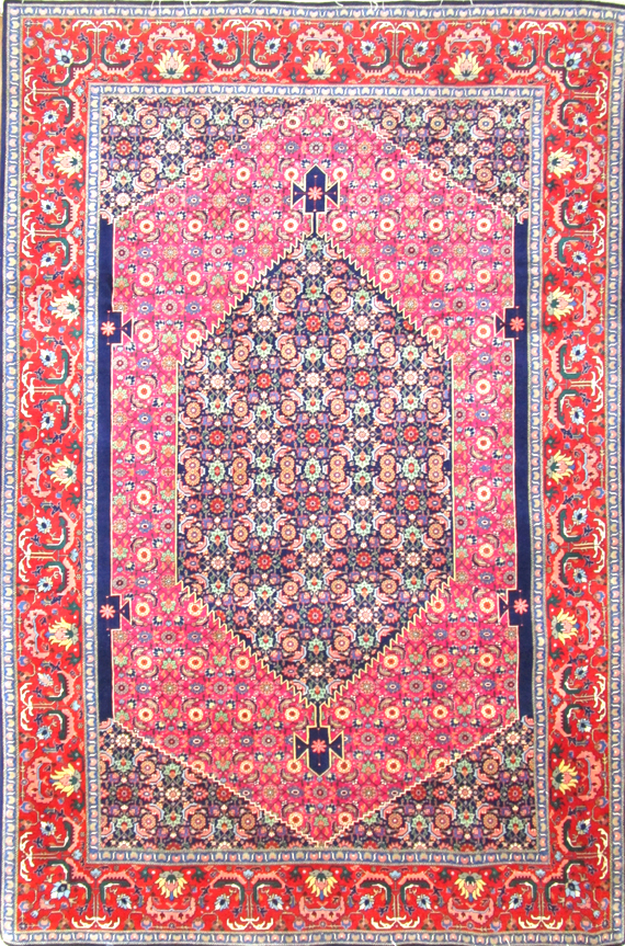 ペルシャ絨毯--タブリーズ産198×290--【ペルシャ絨毯.com】